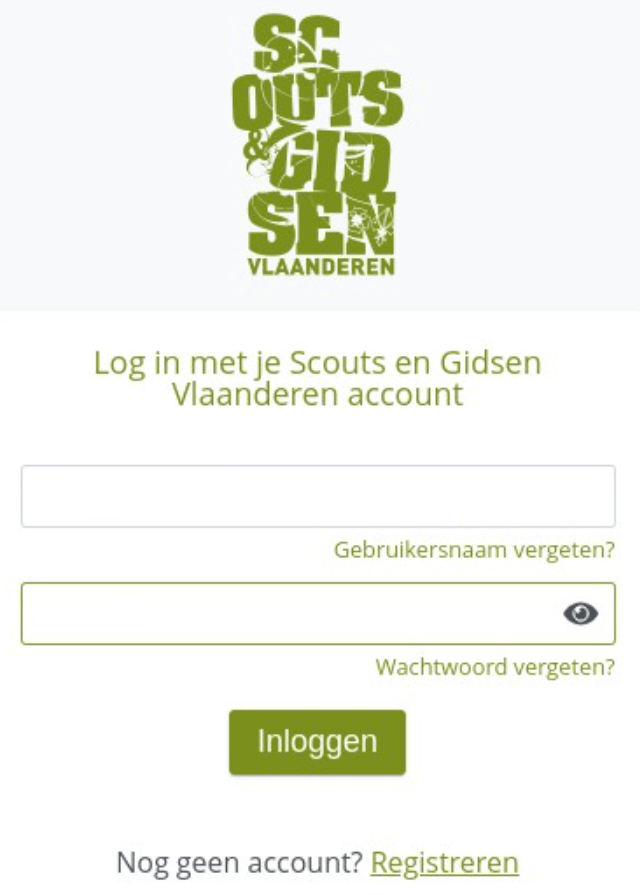 Inloggen Scouts en Gidsen Vlaanderen account